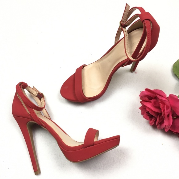 CHARLOTTE RUSSE HIGH HEELS ANKLE STRAPS SZ 6 - Picture 7 of 14